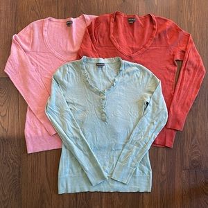 Lot of 3 Eddie Bauer sweaters size S